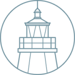 A lighthouse icon for Newport Harbor Island Resort.