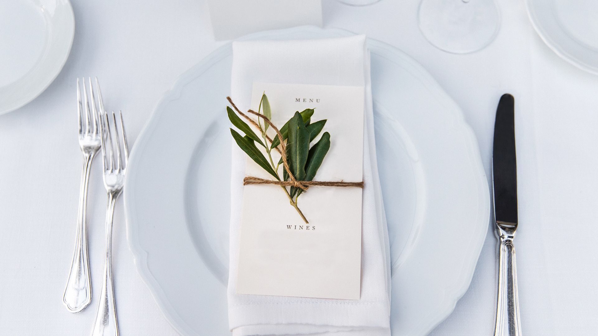 plated table setting
